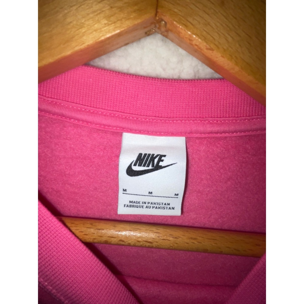 Nike Sportswear Essential Women Fleece Cropped Sweatshirt Pink m center swoosh - Picture 2 of 11